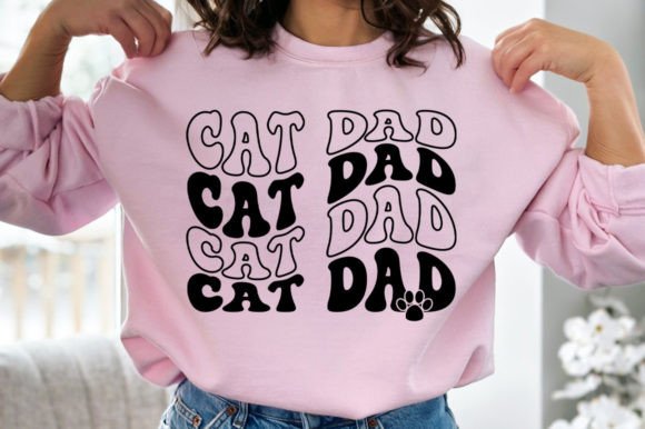 Cat Dad Retro SVG: A Playful Graphic for Crafts and Website Design