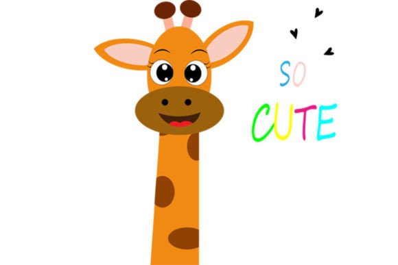 Cute Giraffe Svg for Embroidery