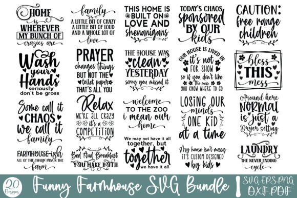 Funny Farmhouse Graphics for Crafts