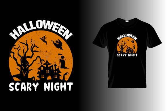 Halloween T-Shirt Design for Crafts and Graphics