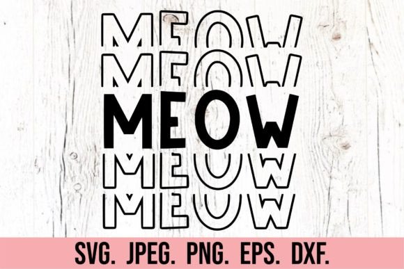 Meow SVG for Embroidery Projects