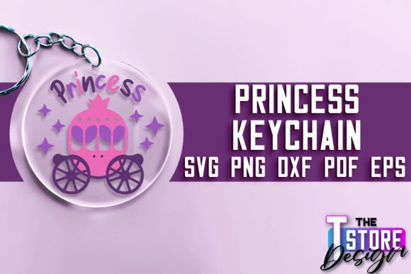 Princess Keychain SVG for Creative Graphics and Crafts