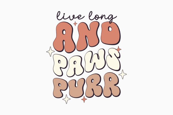 Retro Funny Cat Graphics for Crafts