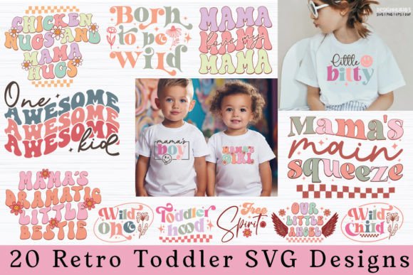 Retro Toddler Funny Kids Graphics for Crafts