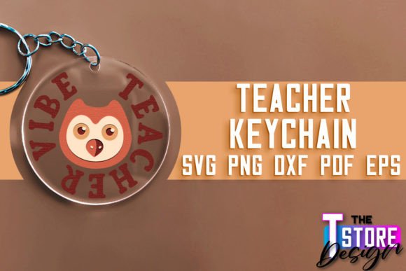 Teacher Keychain SVG Design for Crafts and Graphics
