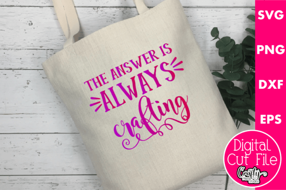 The Answer is Always Crafting: A Graphic Design Asset for Creative Projects
